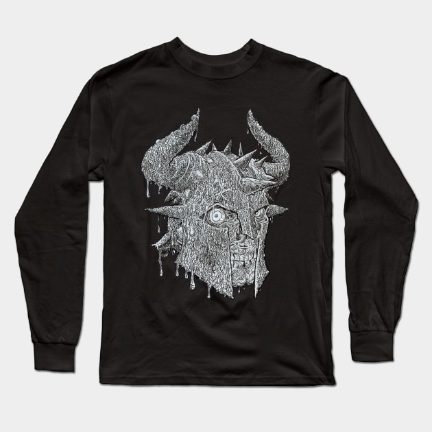 Zombie Skull Warrior #26 Long Sleeve T-Shirt by rsacchetto